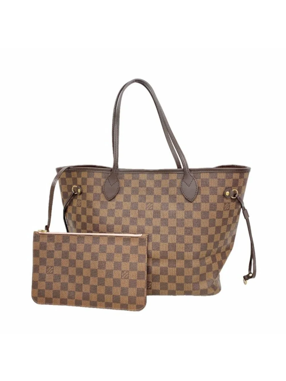 Louis Vuitton Tote Bag Damier Neverfull MM Ebene Rose Ballerine